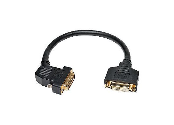 1ft DVI-D Extension Cable Left Plug M/F