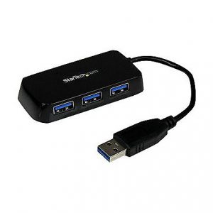 StarTech.com Portable 4 Port SuperSpeed Mini USB 3.0 Hub - Black
