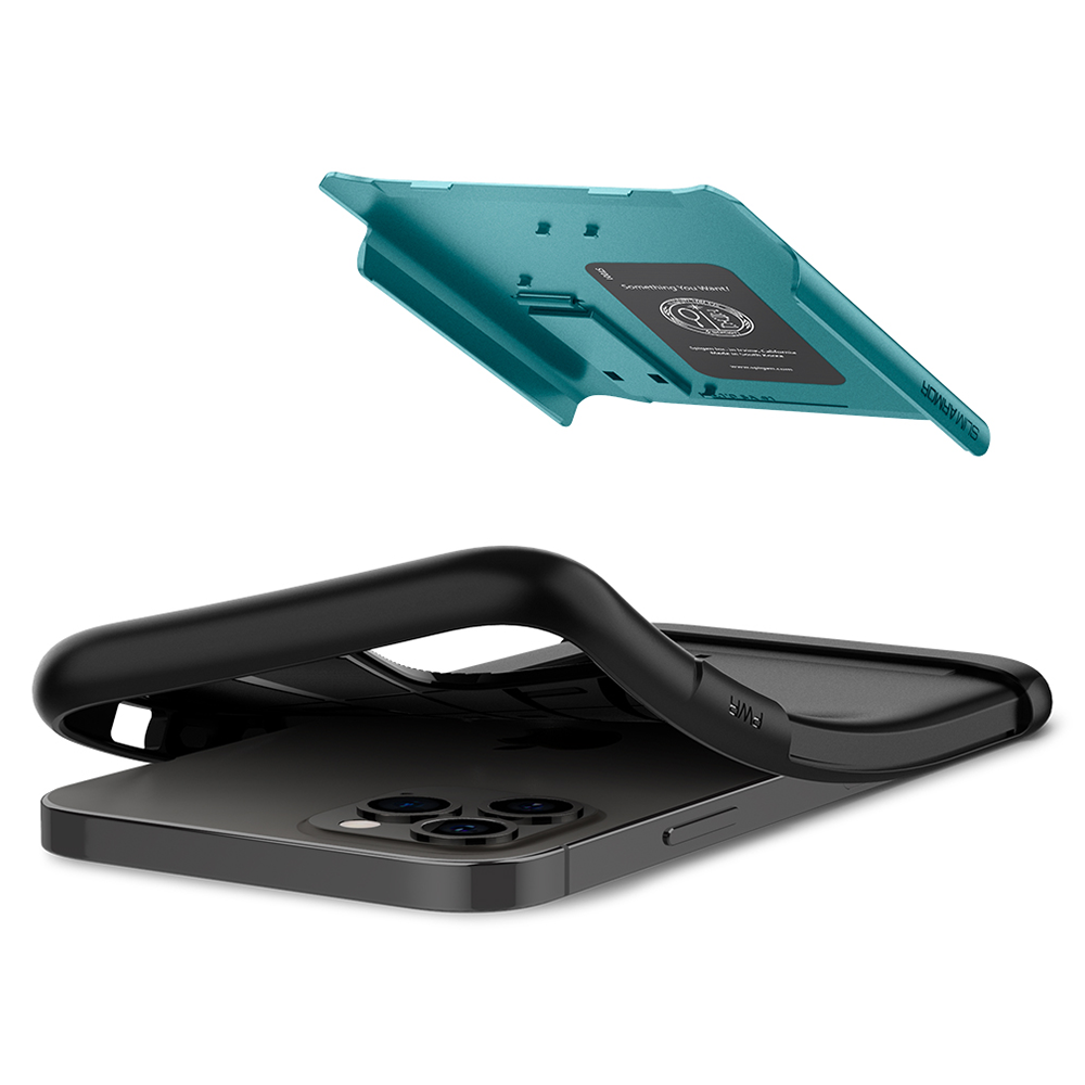 Spigen Slim Armor CS iPhone 12/12 Pro Case - Black, Extreme Protection,  Metallic Finish