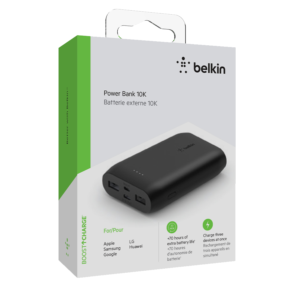 Belkin 10,000 mAh Portable PowerBank, Black